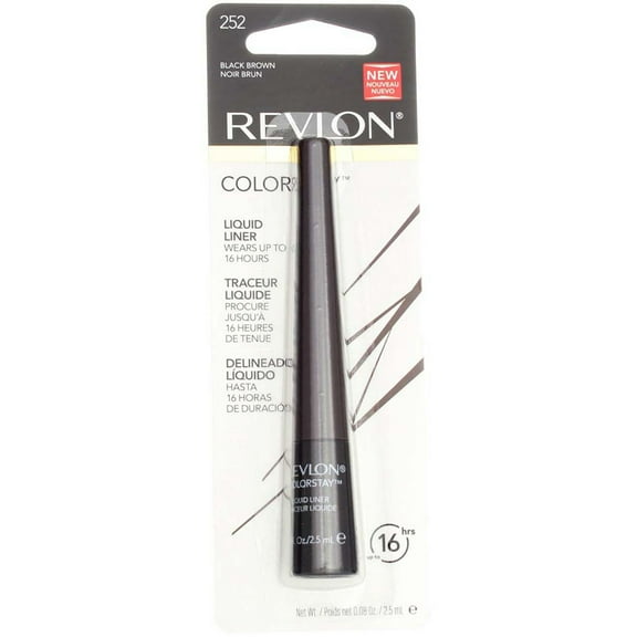 Revlon ColorStay Liquid Liner Eye Makeup, Black-Brown [252], 0.08 oz (Pack of 6)