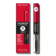 Revlon ColorStay Overtime Longwearing Gloss Lipstick with Vitamin E, 040 Forever Scarlet, 0.07 fl oz