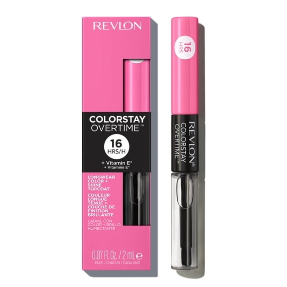 Revlon ColorStay Overtime Longwearing Gloss Lipstick with Vitamin E, 080 Keep Blushing, 0.07 fl oz