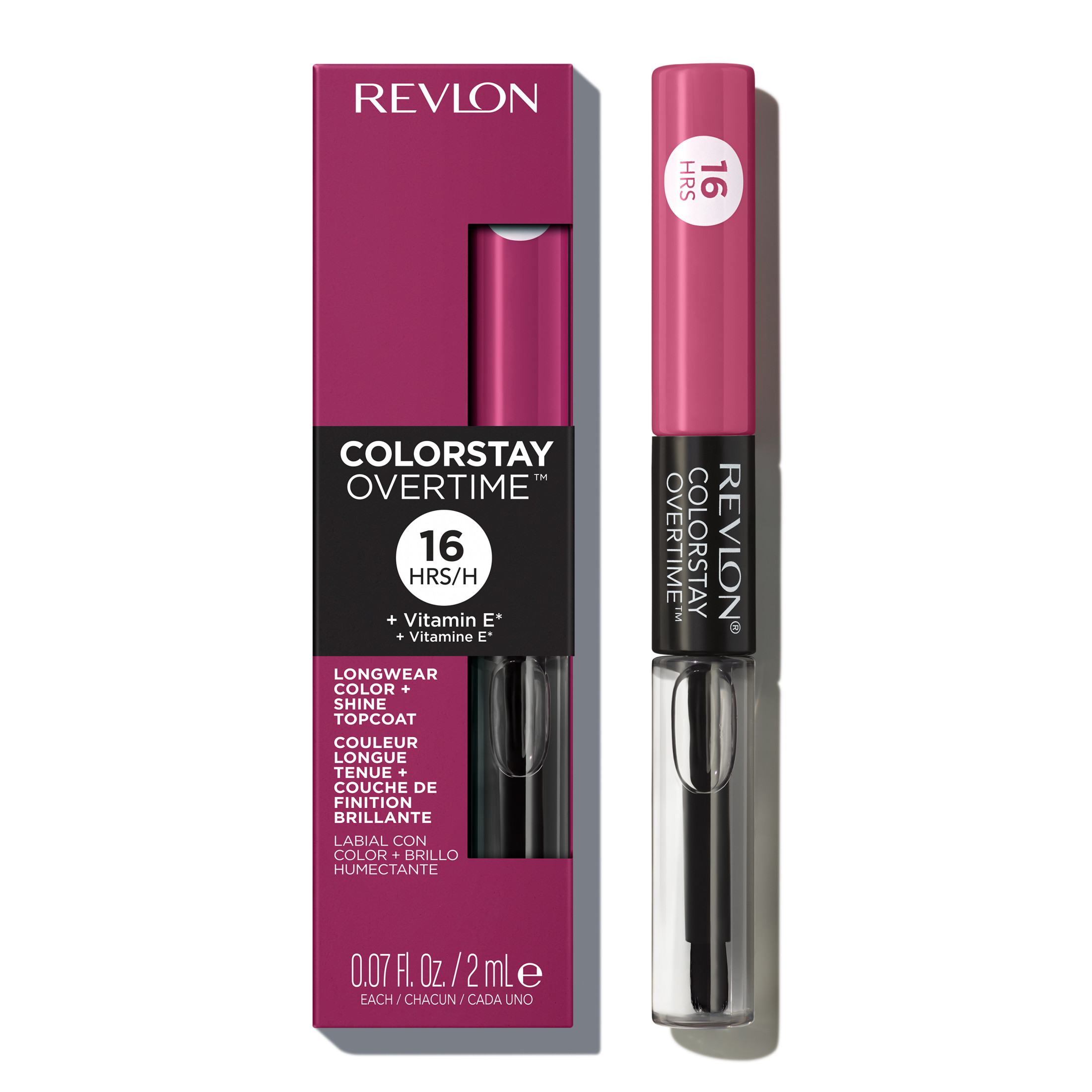 Revlon ColorStay Overtime Longwearing Gloss Lipstick with Vitamin E, 260 Perennial Plum, 0.07 fl oz - image 1 of 8