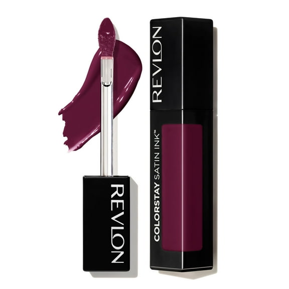 Revlon ColorStay Satin Ink Long Lasting Lipstick with Vitamin E, Black Cherry, 0.17 fl oz
