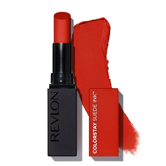 Revlon ColorStay Suede Ink Lightweight Matte Lipstick with Vitamin E, 014 Spit Fire