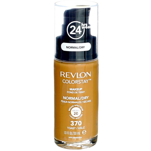Revlon ColorStay for Normal/Dry Skin Makeup, Toast [370] 1 oz (Pack of 2)