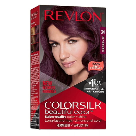 Revlon Colorsilk #34 Deep Burgundy (Pack of 3)