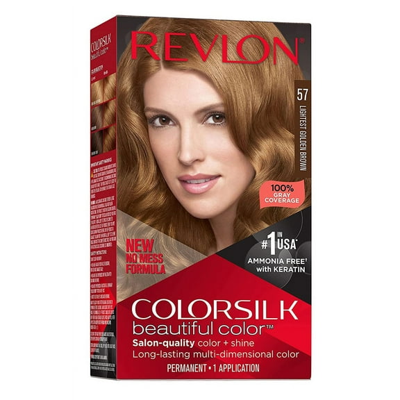 Revlon Colorsilk #57 Lightest Golden Brown (Pack of 2)