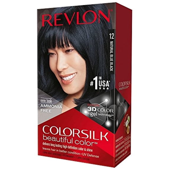 Revlon Colorsilk Beautiful Color, Natural Blue Black [12] 1 Ea (Pack Of 2)