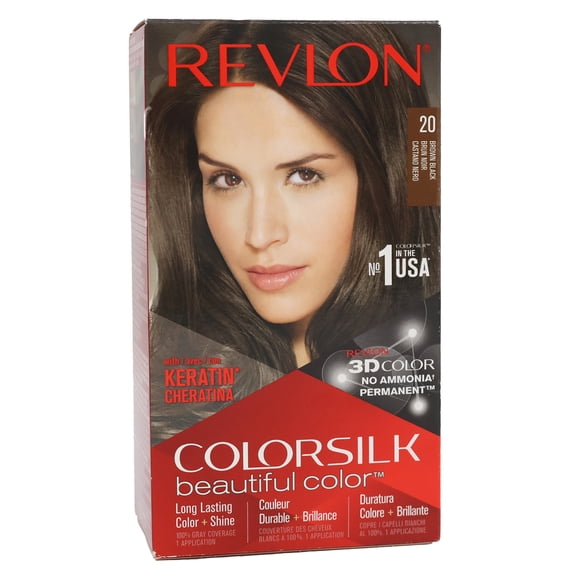 Revlon Colorsilk Beautiful Color Permanent Hair Color 20 Brown Black