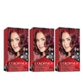 thumbnail image 1 of Revlon Colorsilk Beautiful Color Permanent Hair Dye, Dark Brown, At-Home Full Coverage Application Kit, 48 Burgundy, 3 Pack, 1 of 11