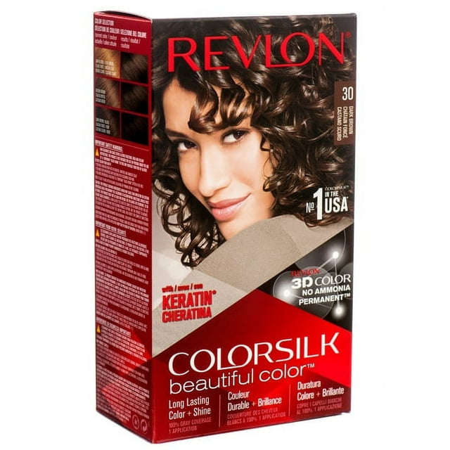 Revlon Colorsilk Beautiful Permanent Long Lasting Color Hair Dye with ...