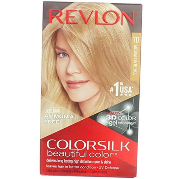 Revlon Colorsilk Hair Color 70 Medium Ash Blonde 1 Each