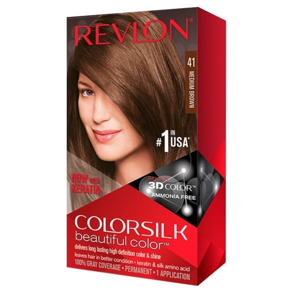 Colorsilk Luminista Beautiful Color hair dye, 41 Medium Brown, 5.29 oz, 4 pack
