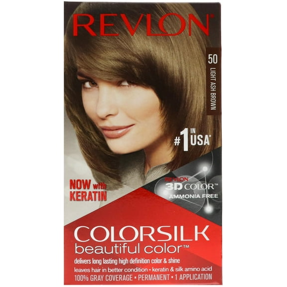 Revlon Colorsilk Luminista Hair Color, 50 Light Ash Brown, 1 Each