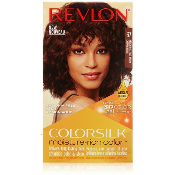 Revlon Colorsilk Moisture Rich Hair Color, Medium Chestnut Brown [67] 1 Each