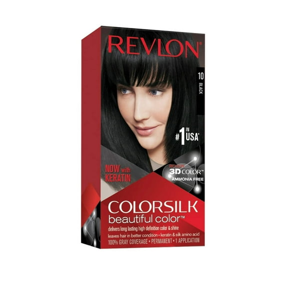 Revlon Colorsilk Permanent Hair Color, No Mess Formula, 1 Pack