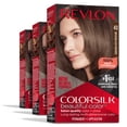 thumbnail image 1 of Revlon Colorsilk: A Trio of Luxurious Brown Shades, Enriched with Keratin and Amino Acids, 100% Gray Coverage, and Ammonia-Free, Perfect for Permanent Hair Color Dye - Pack of 3, 1 of 3