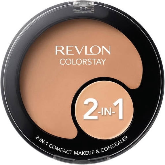 Revlon Colorstay 2-in-1 Compact Makeup and Concealer, Medium Beige