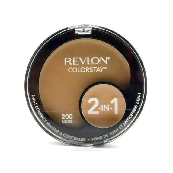 Revlon Colorstay 2-in-1 Compact Makeup and Concealer, Nude 200
