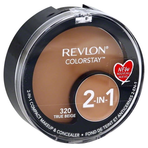 Revlon Colorstay 2-in-1 Compact Makeup and Concealer, True Beige