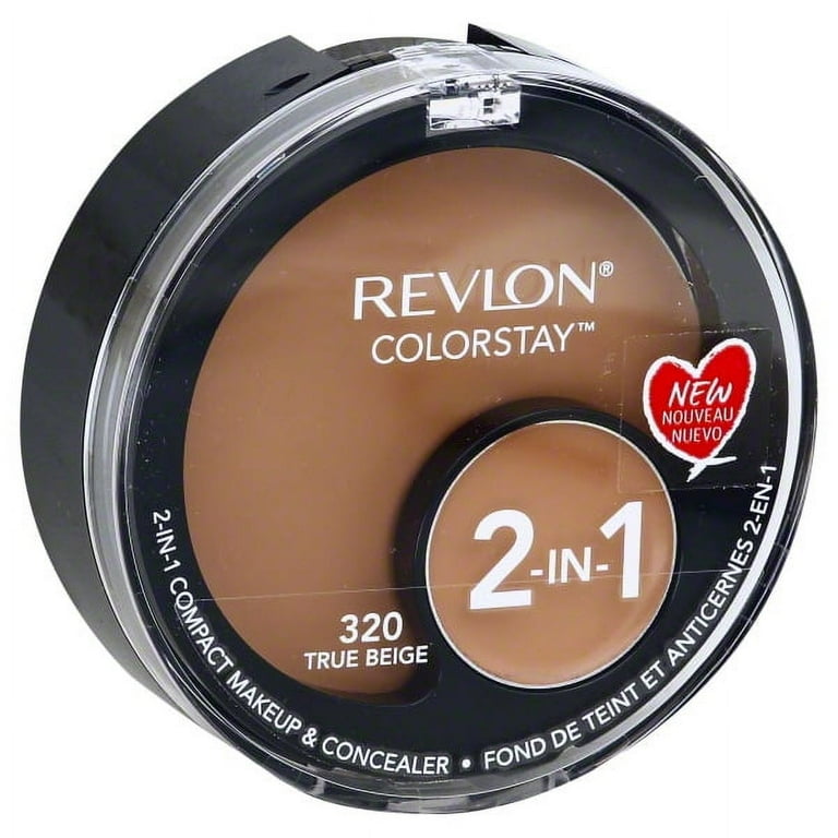 Revlon Colorstay Compact Makeup and Concealer Coverup, True Beige