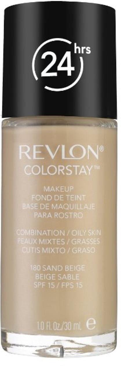 Revlon Colorstay for Combo/Oily Skin Makeup, Sand Beige [180] 1 oz (Pack of 2)