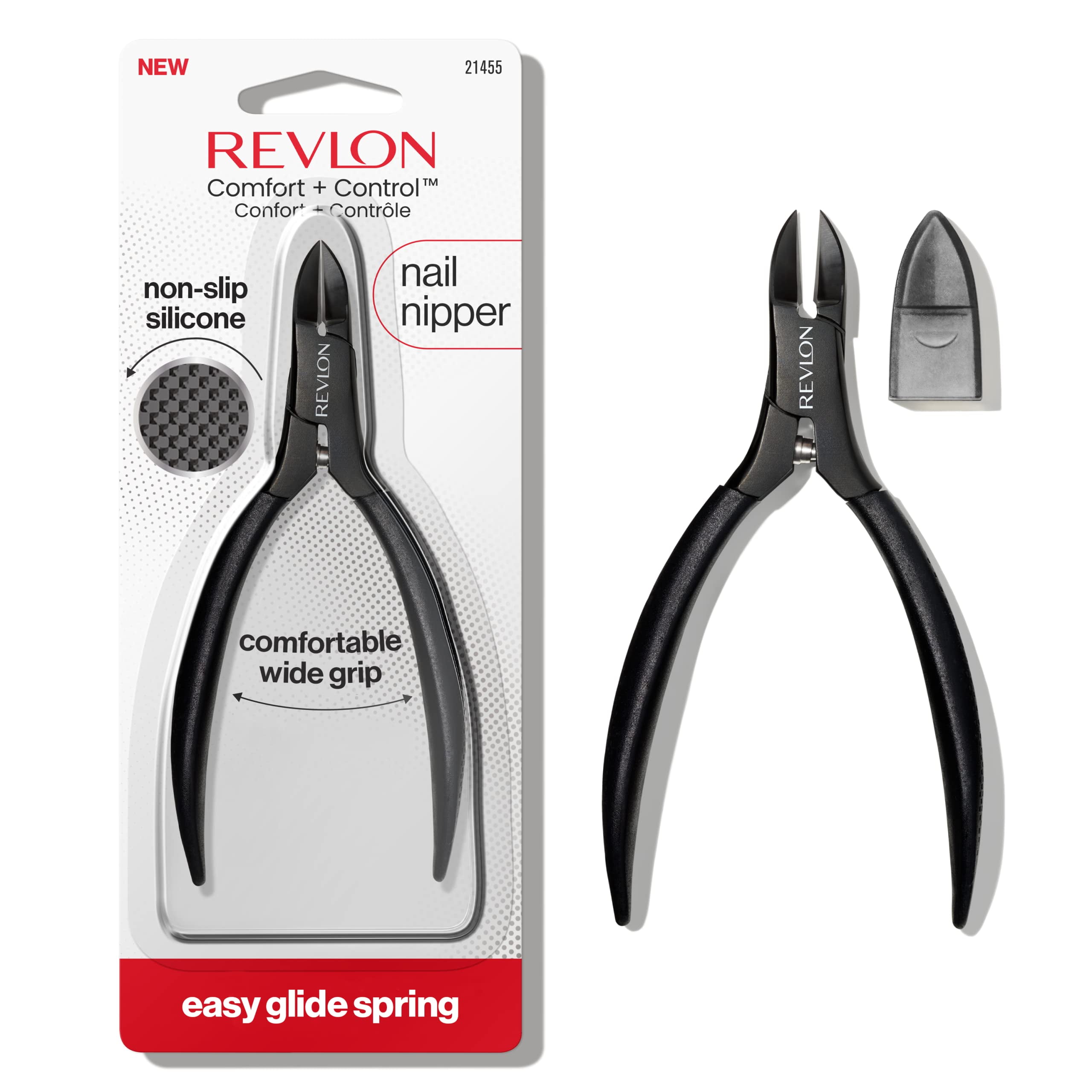 Revlon Comfort And Control Nail Nipper, Easy To Use Trimmer For Smooth