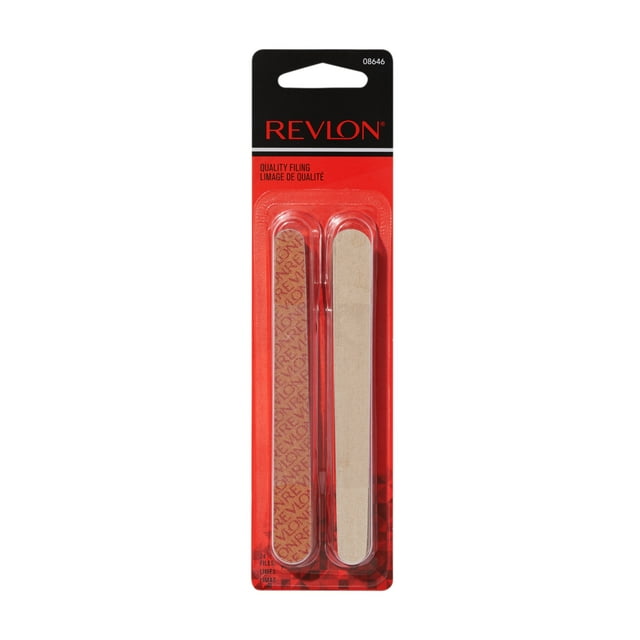 Revlon Compact Emery Boards, Dual Sided Nail File For Precise Nail Shaping And Smoothing, 24 count