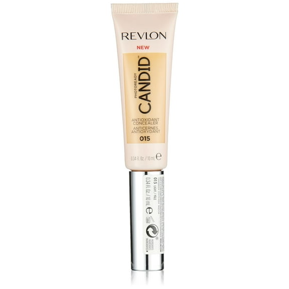 Revlon Concealer Stick, Photoready Candid Face Makeup With Anti-Pollution & Antioxidant Ingredients, Longwear Medium-Full Coverage Infused With Caffine,Natural Finish,Oil Free,015 Light, 0.34 Fl Oz