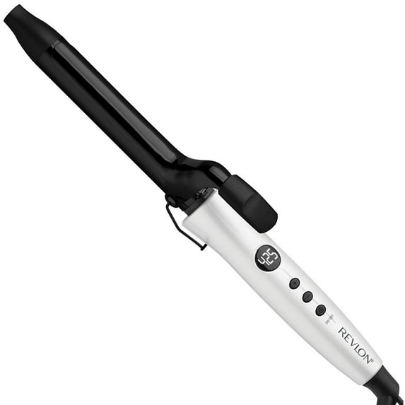 Revlon Crystal C + Ceramic 1" Curling Iron, White