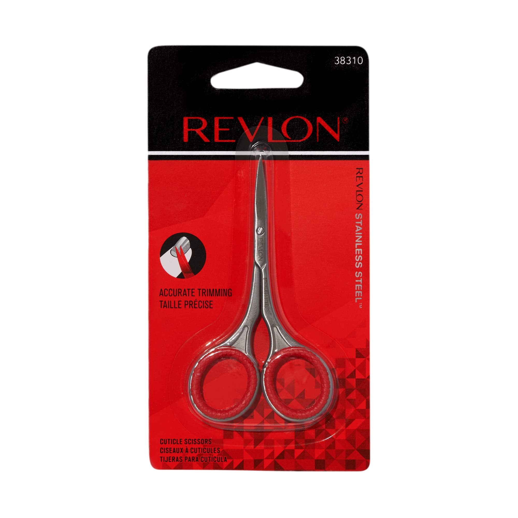 Revlon Cuticle Scissors, Curved Blade Cuticle Trimmer, Cuticle Nail Care, High Precision Blade
