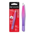 thumbnail image 1 of Revlon Diamond Slanted Tip Tweezers, High-Precision Hair Removal, Pink & Purple, 1 Count, 1 count, 1 of 7