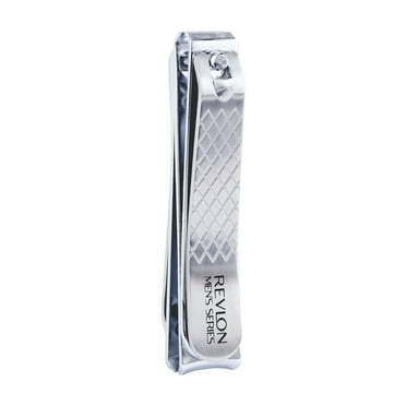 Revlon Men's Series Dual Ended Stainless Steel Fingernail Clipper, Silver, 1 Count