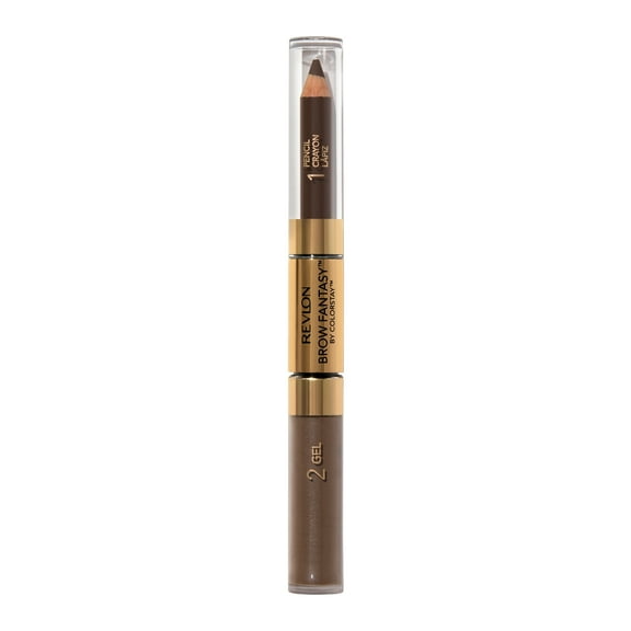 Revlon ColorStay Brow Fantasy Dual Sided Natural Eyebrow Color Pencil, 106 Dark Brown