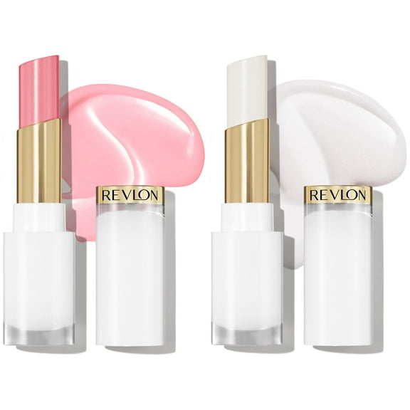 Revlon Glass Shine Tinted Lip Balm, 2pk Pink Flip & Sparkling Quartz