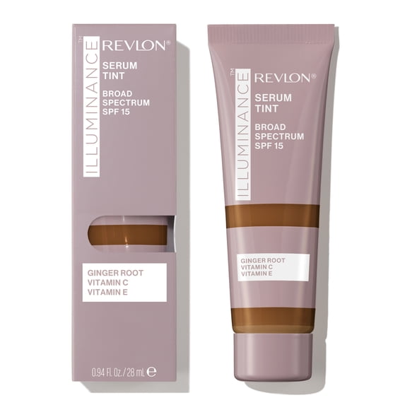 Revlon Illuminance Serum Tint, Liquid Foundation, Light Buildable Coverage, 517 Amber, 0.94 fl oz
