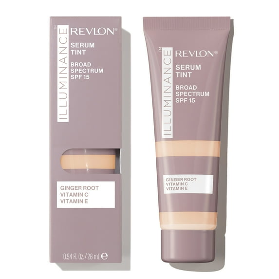 Revlon Illuminance Serum Tint, Liquid Foundation, Light Buildable Coverage, 201 Creamy Natural, 0.94 fl oz