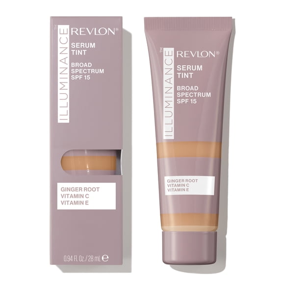 Revlon Illuminance Serum Tint, Liquid Foundation, Light Buildable Coverage, 405 Hazel, 0.94 fl oz