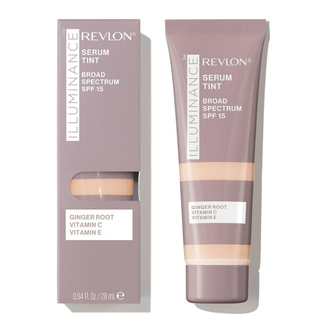 Revlon Illuminance Serum Tint, Liquid Foundation, Light Buildable Coverage, Ivory Beige, 0.94 fl oz.