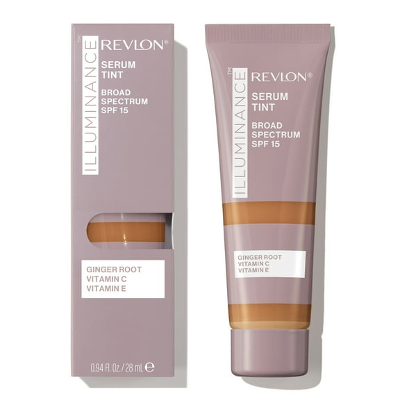 Revlon Illuminance Serum Tint, Liquid Foundation, Light Buildable Coverage, 417 Warm Caramel, 0.94 fl oz