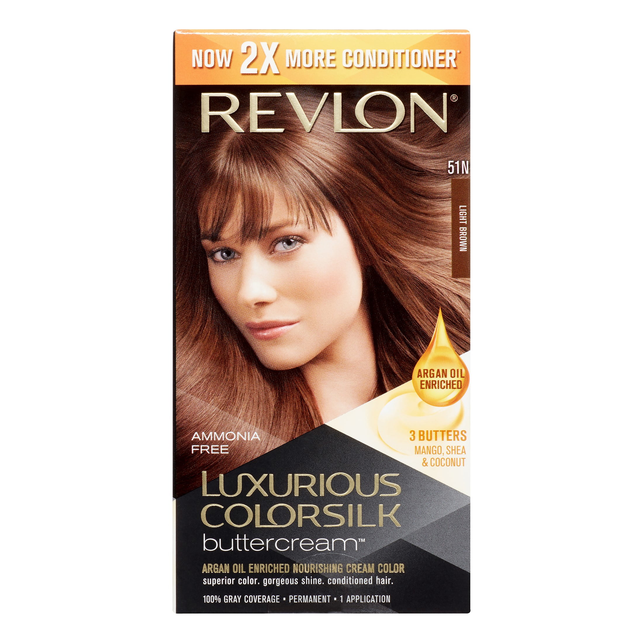 Revlon Luxurious Colorsilk Buttercream, Light Brown