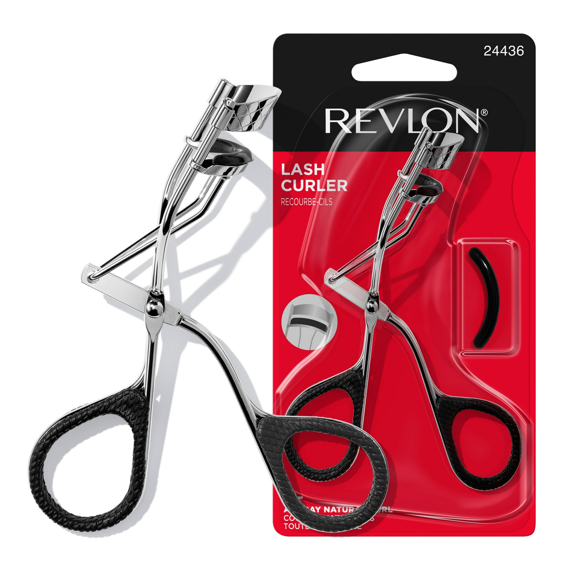 PR REV Natural Curl Lash Curler, Natural Lash Lift, No-Slip Finger Grips, 1 count