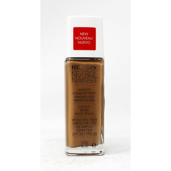 Revlon Nearly Naked Liquid Makeup Broad Spectrum SPF 20 210 Sun Beige 1 Ounce