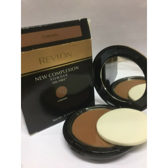 Revlon New Complexion Powder, CARAMEL , 0.35 Ounce OIL -FREE NEW.