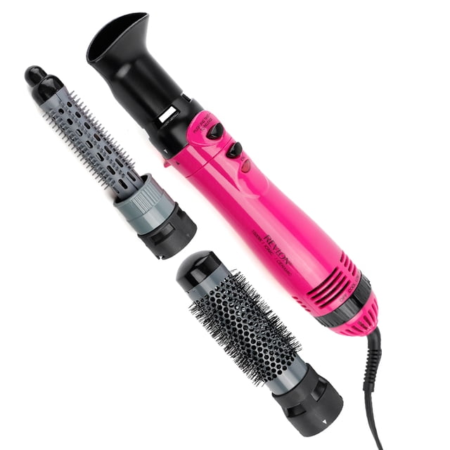 Revlon Perfect Heat Ceramic 1" and 1 1/2" Hot Ait Brush Kit, Pink with