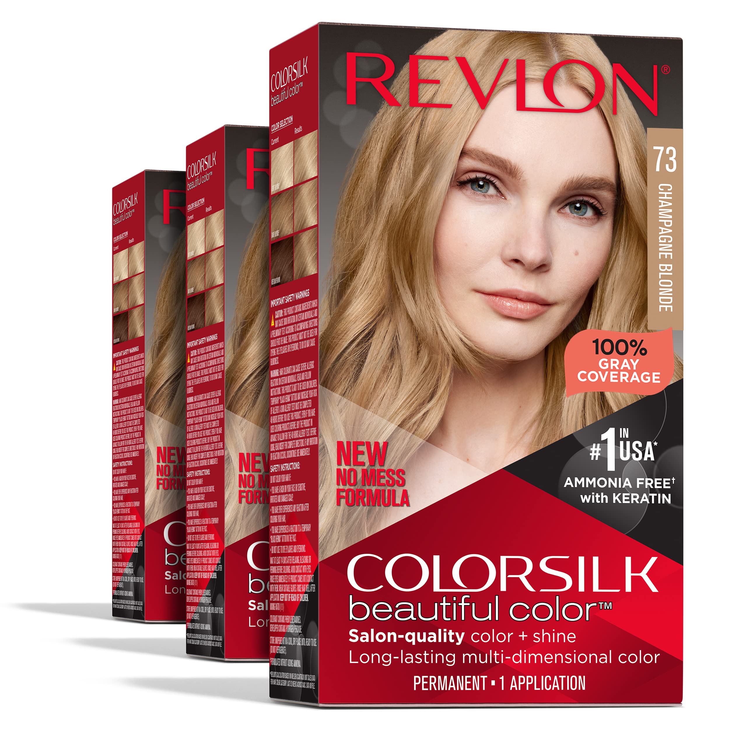 Revlon Permanent Hair Color, Permanent Blonde Hair Dye, Colorsilk with 100 Gray Coverage