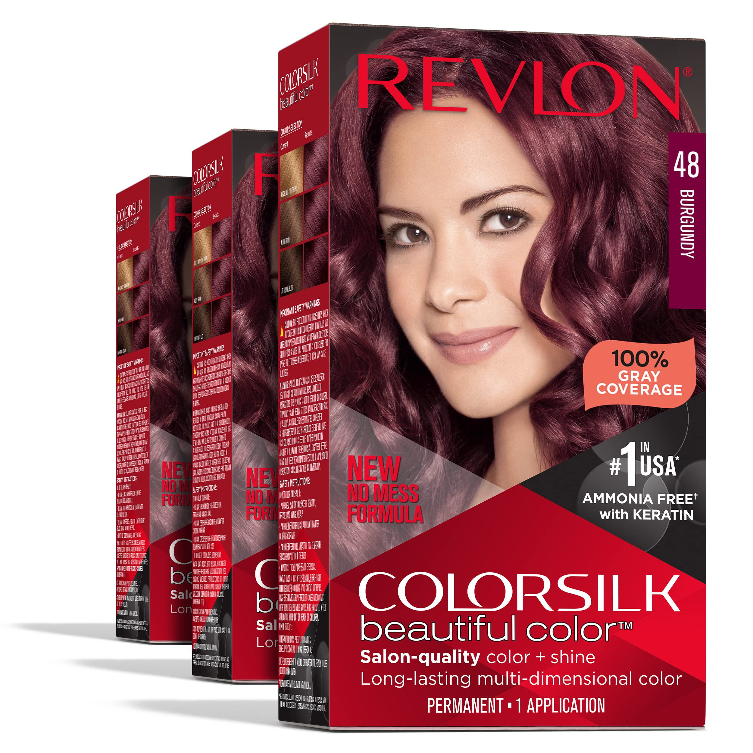 Revlon Permanent Hair Color, Permanent Red Hair Dye, Colorsilk With 100