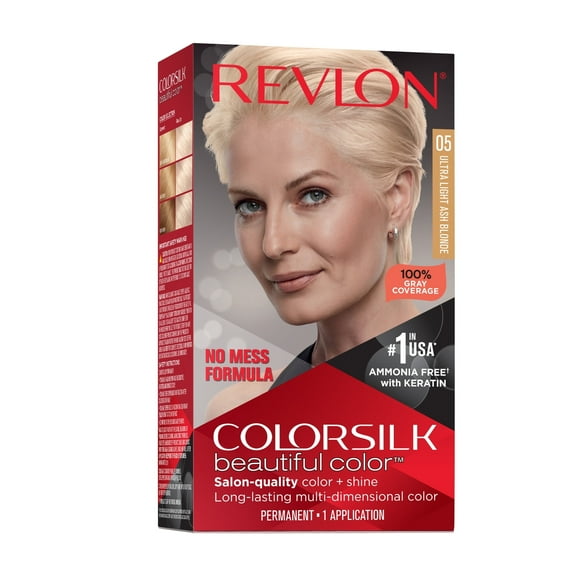 Revlon Permanent Hair Color W/ Keratin 05 Ultra Light Ash Blonde, 1ct
