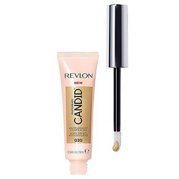 Revlon PhotoReady Candid Concealer, with Anti-Pollution, Antioxidant, Anti-Blue Light Ingredients, without Parabens, Pthalates and Fragrances; Light Medium.34 Fluid Oz
