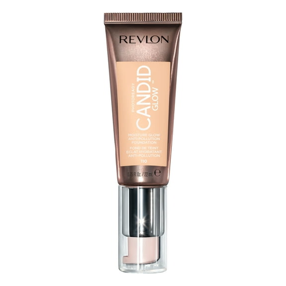 Revlon PhotoReady Candid Glow Moisture Glow Anti-Pollution Foundation, 110 Porcelain, 0.75 fl oz