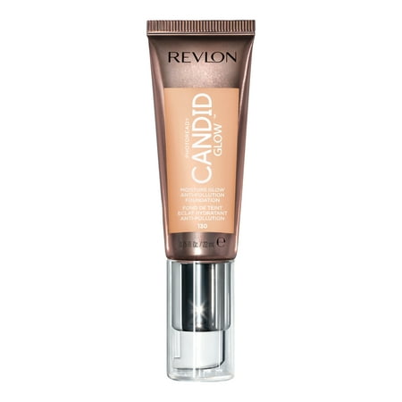 Revlon PhotoReady Candid Glow Moisture Glow Anti-Pollution Foundation, 130 Ivory, 0.75 fl oz