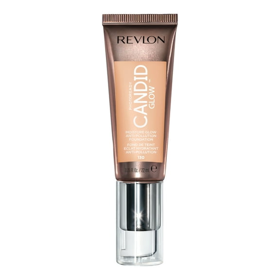 Revlon PhotoReady Candid Glow Moisture Glow Anti-Pollution Foundation, 130 Ivory, 0.75 fl oz